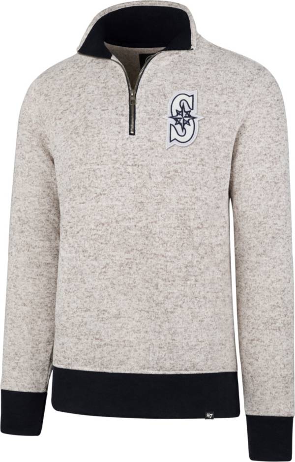 '47 Men's Seattle Mariners Kodiak White Quarter-Zip Pullover