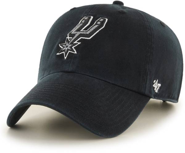 '47 Men's San Antonio Spurs Black Clean Up Adjustable Hat