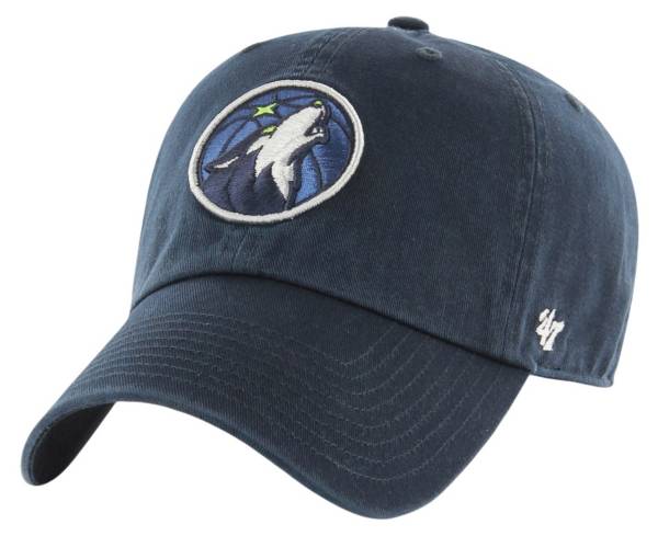 '47 Men's Minnesota Timberwolves Navy Clean Up Adjustable Hat