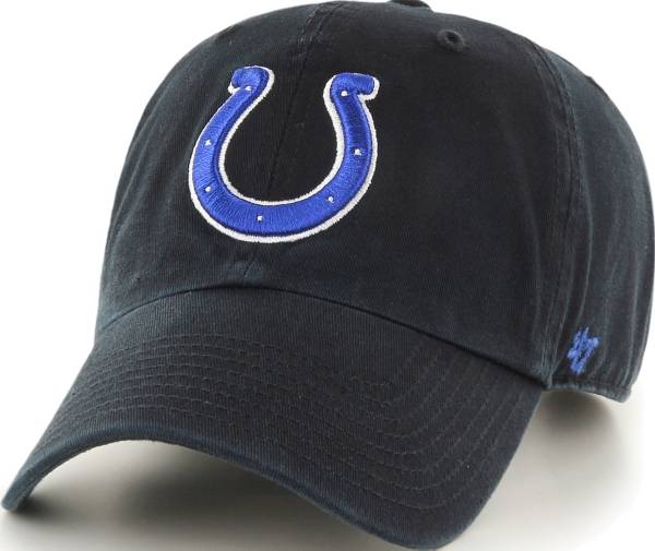 '47 Men's Indianapolis Colts Clean Up Black Adjustable Hat