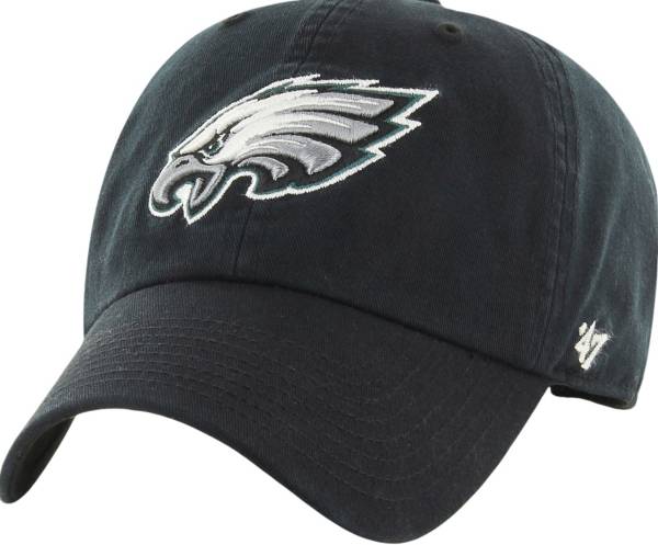 '47 Men's Philadelphia Eagles Clean Up Black Adjustable Hat