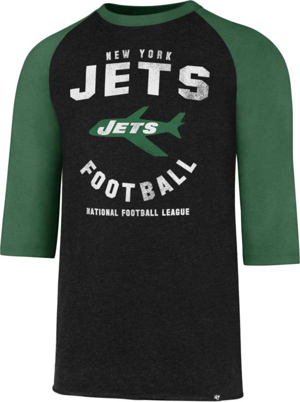 '47 Men's New York Jets Club Legacy Black Raglan T-Shirt