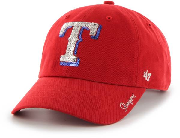 ‘47 Women's Texas Rangers Sparkle Clean Up Red Adjustable Hat