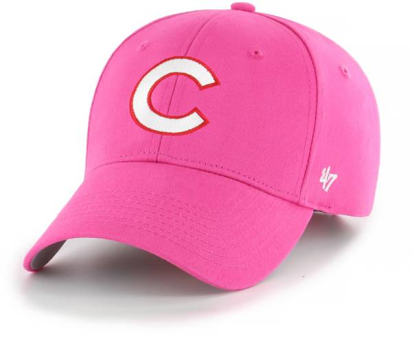 '47 Youth Girls' Chicago Cubs Basic Pink Adjustable Hat