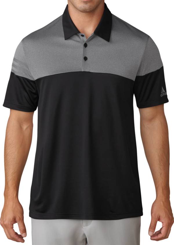 adidas Men's 3-Stripes Heather Block Golf Polo