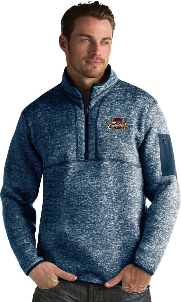 Antigua Men's Cleveland Cavaliers Fortune Navy Half-Zip Pullover