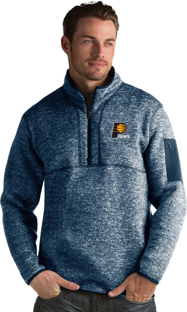 Antigua Men's Indiana Pacers Fortune Navy Half-Zip Pullover