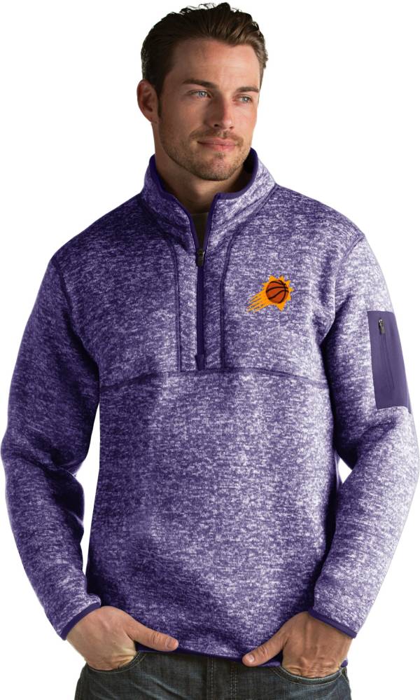 Antigua Men's Phoenix Suns Fortune Purple Half-Zip Pullover