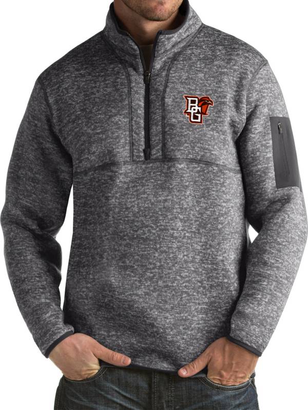 Antigua Men's Bowling Green Falcons Grey Fortune Pullover Jacket