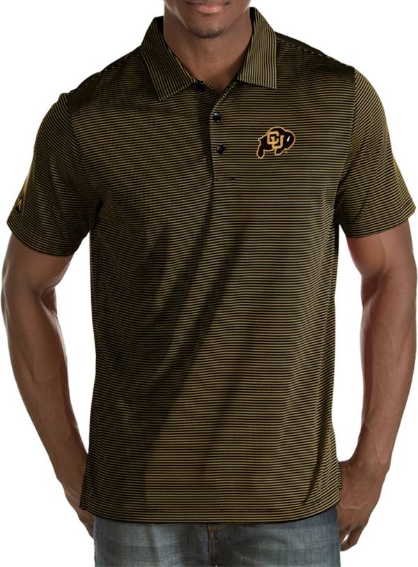 Antigua Men's Colorado Buffaloes Black Quest Polo