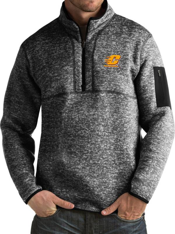 Antigua Men's Central Michigan Chippewas Black Fortune Pullover Jacket