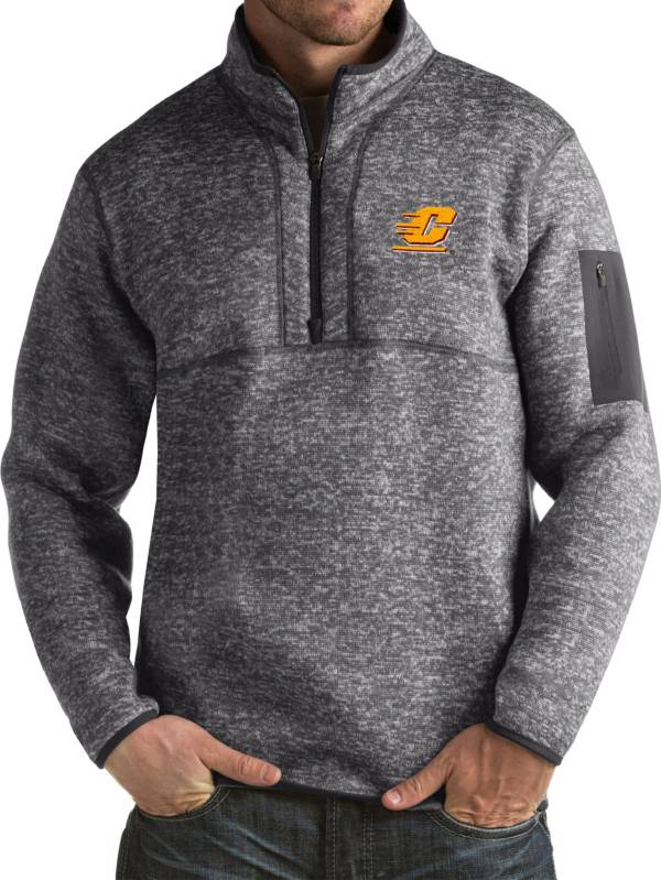 Antigua Men's Central Michigan Chippewas Grey Fortune Pullover Jacket