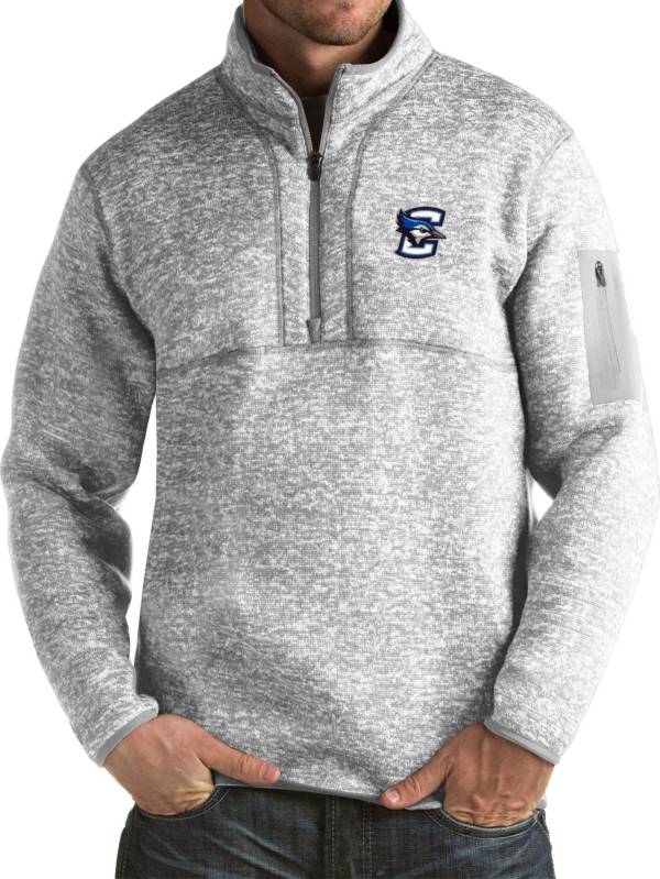 Antigua Men's Creighton Bluejays Grey Fortune Pullover Jacket product image