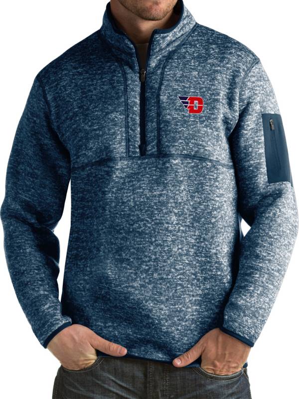 Antigua Men's Dayton Flyers Blue Fortune Pullover Jacket