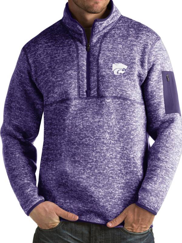 Antigua Men's Kansas State Wildcats Purple Fortune Pullover Jacket