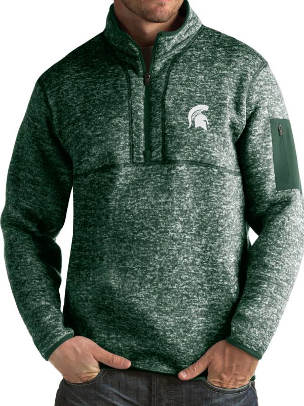 Antigua Men's Michigan State Spartans Green Fortune Pullover Jacket