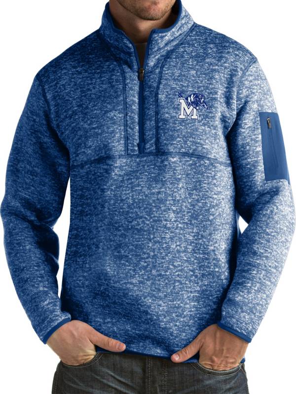 Antigua Men's Memphis Tigers Blue Fortune Pullover Jacket