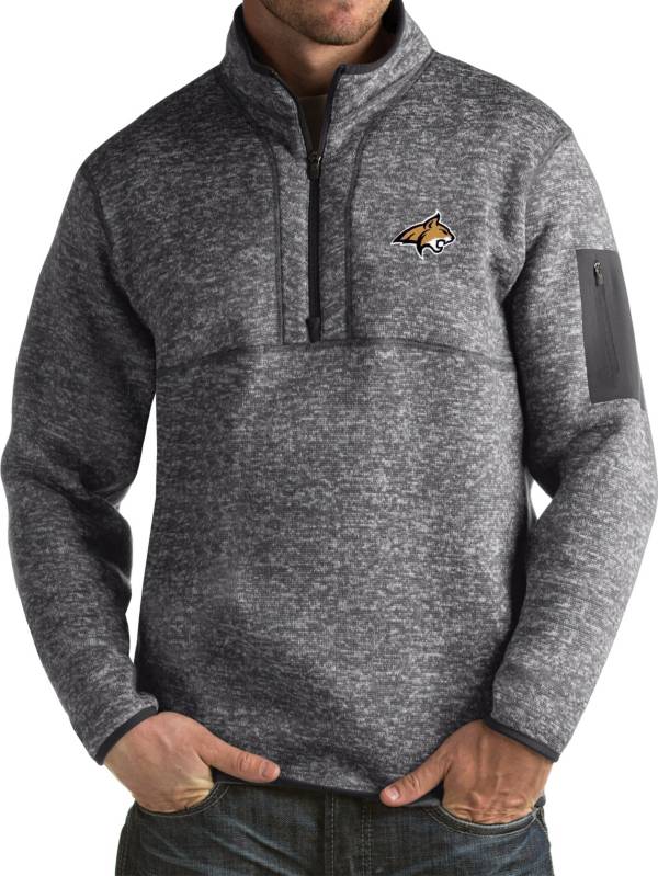 Antigua Men's Montana State Bobcats Grey Fortune Pullover Jacket