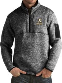Antigua Men's Appalachian State Mountaineers Black Fortune Pullover Jacket