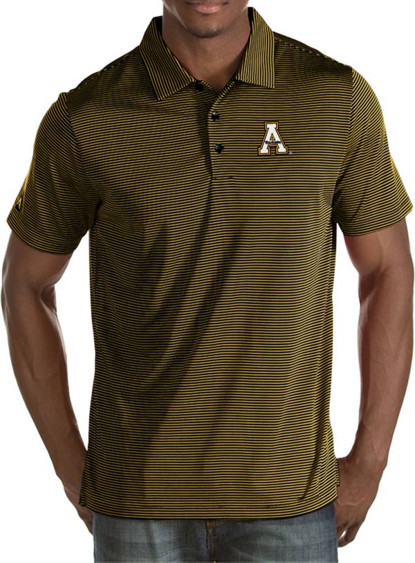 Antigua Men's Appalachian State Mountaineers Black Quest Polo product image