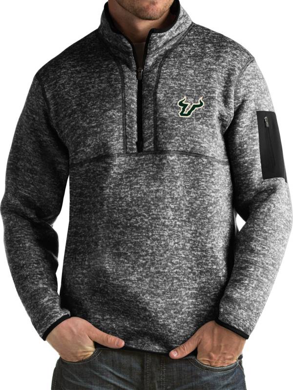 Antigua Men's South Florida Bulls Black Fortune Pullover Jacket