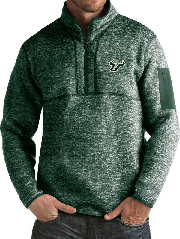 Antigua Men's South Florida Bulls Green Fortune Pullover Jacket