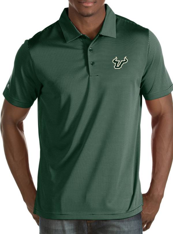 Antigua Men's South Florida Bulls Green Quest Polo