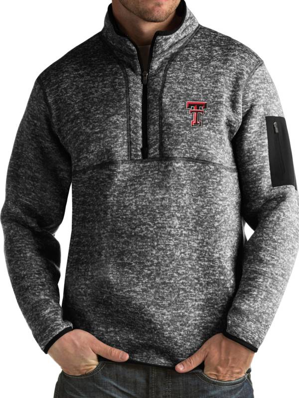 Antigua Men's Texas Tech Red Raiders Black Fortune Pullover Jacket