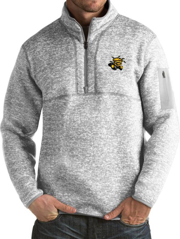Antigua Men's Wichita State Shockers Grey Fortune Pullover Jacket product image