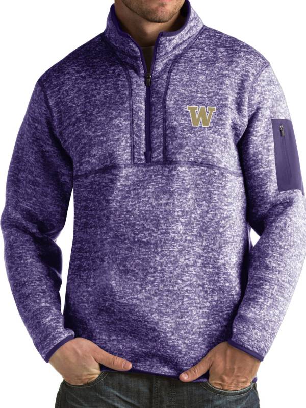 Antigua Men's Washington Huskies Purple Fortune Pullover Jacket