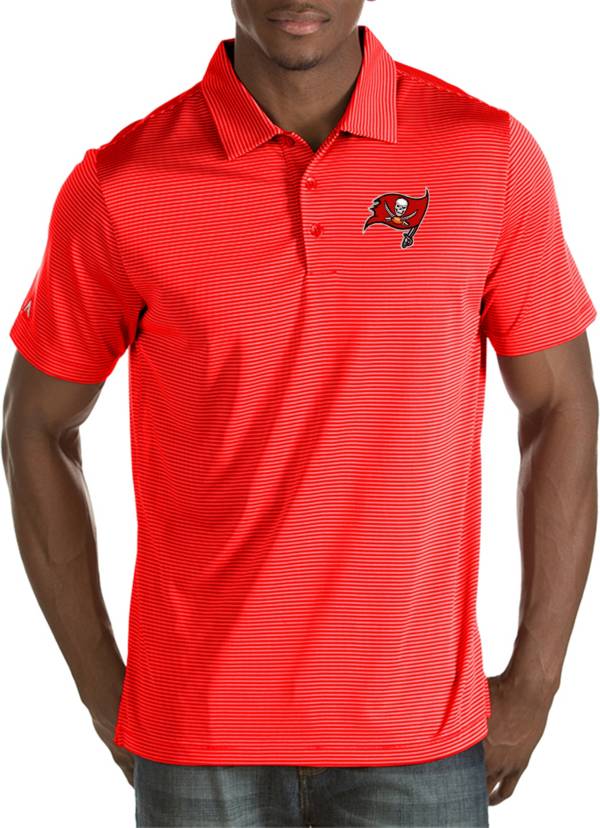 Antigua Men's Tampa Bay Buccaneers Quest Red Polo