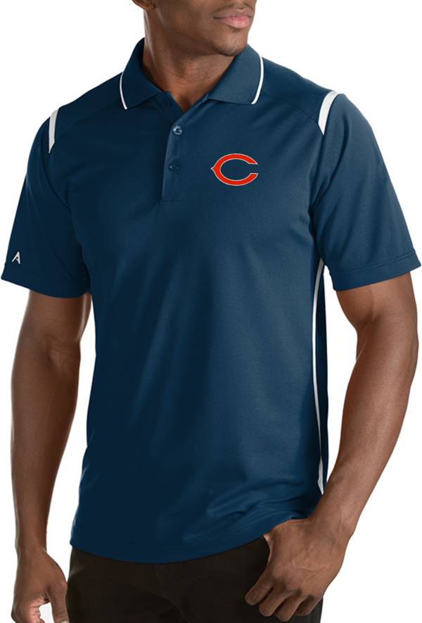 Antigua Men's Chicago Bears Merit Navy Xtra-Lite Polo