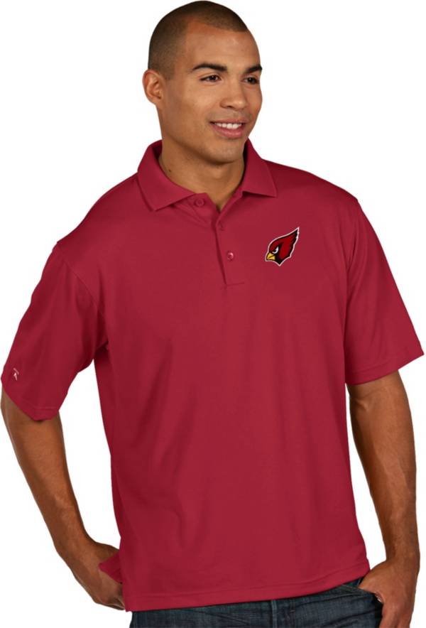Antigua Men's Arizona Cardinals Pique Xtra-Lite Red Polo product image