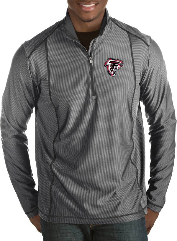 Antigua Men's Atlanta Falcons Quick Snap Logo Tempo Grey Quarter-Zip Pullover product image