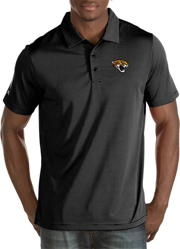 Antigua Men's Jacksonville Jaguars Quest Black Polo