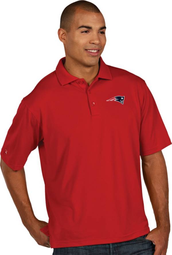 Antigua Men's New England Patriots Pique Xtra-Lite Red Polo product image