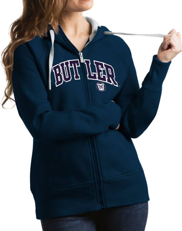 Antigua Women's Butler Bulldogs Blue Victory Full-Zip Hoodie