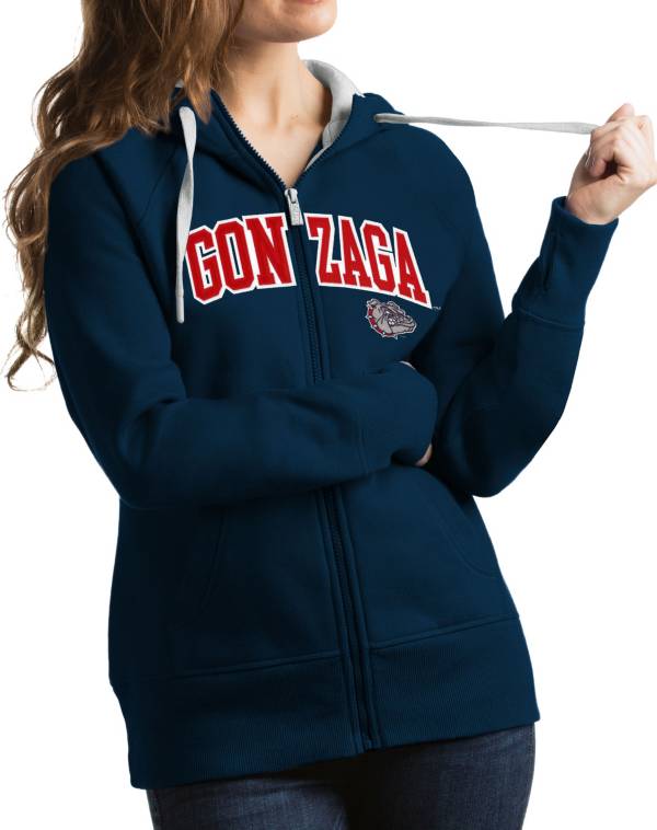 Antigua Women's Gonzaga Bulldogs Blue Victory Full-Zip Hoodie