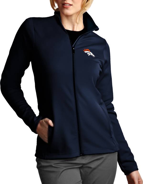 Antigua Women's Denver Broncos Leader Full-Zip Navy Jacket