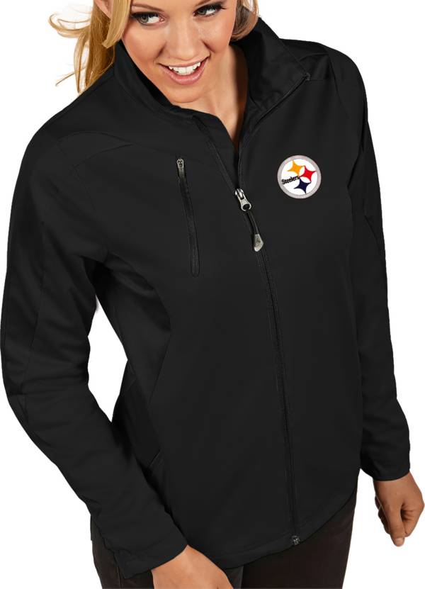 Antigua Women's Pittsburgh Steelers Discover Full-Zip Black Jacket