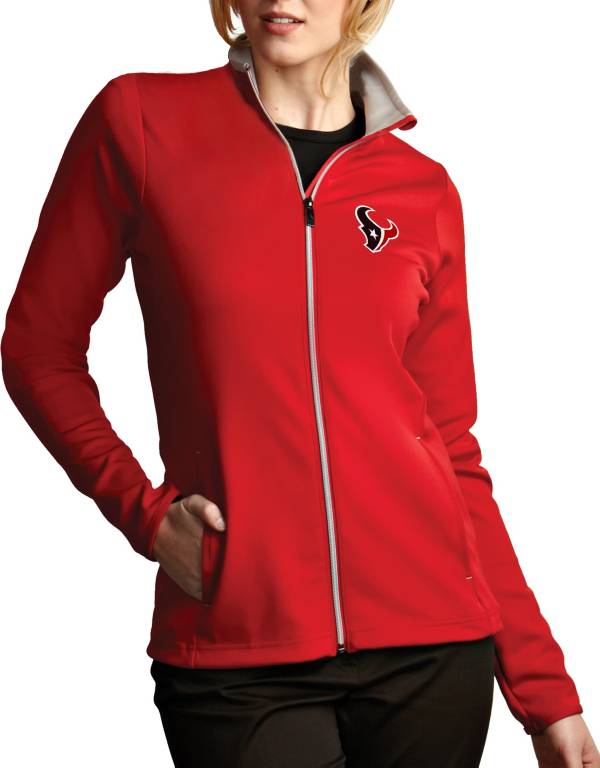 Antigua Women's Houston Texans Leader Full-Zip Red Jacket