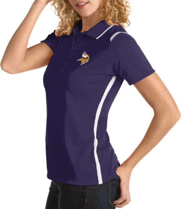 Antigua Women's Minnesota Vikings Merit Purple Xtra-Lite Pique Polo