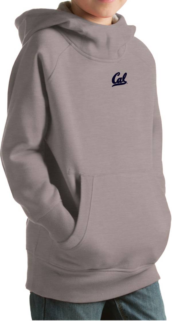 Antigua Youth Cal Golden Bears Grey Victory Pullover Hoodie