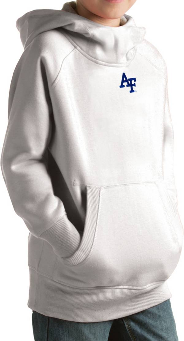 Antigua Youth Air Force Falcons White Victory Pullover Hoodie