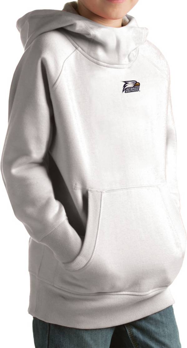 Antigua Youth Georgia Southern Eagles White Victory Pullover Hoodie