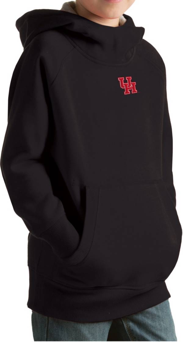 Antigua Youth Houston Cougars Black Victory Pullover Hoodie