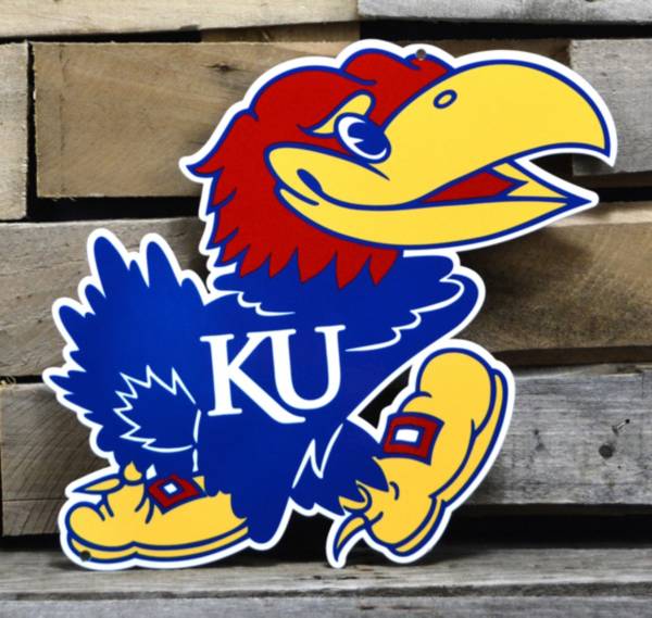 Authentic Street Signs Kansas Jayhawks Steel Logo Sign