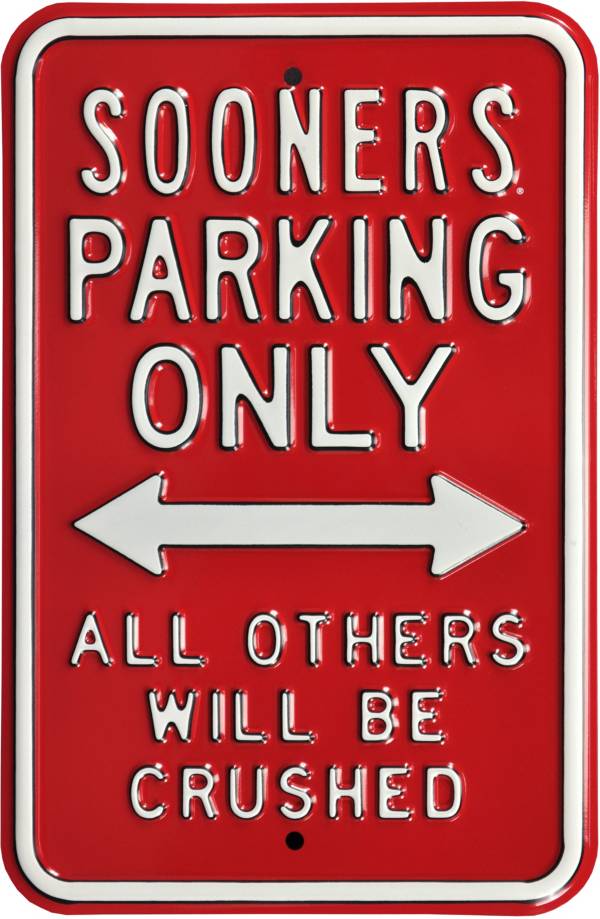 Authentic Street Signs Oklahoma Sooners Parking Sign