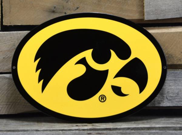 Authentic Street Signs Iowa Hawkeyes Steel Logo Sign