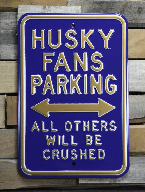 Authentic Street Signs Washington Huskies Parking Sign